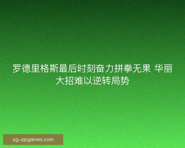 罗德里格斯最后时刻奋力拼拳无果 华丽大招难以逆转局势 罗德里格斯最后时刻奋力拼拳无果 华丽大招难以逆转局势
